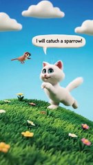 cat & sparrow friendship #cat #catvideos #funny