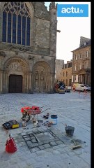 DINAN - La nouvelle place Saint-Sauveur prend forme