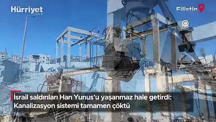 İsrail saldırıları Han Yunus’u yaşanmaz hale getirdi: Kanalizasyon sistemi tamamen çöktü