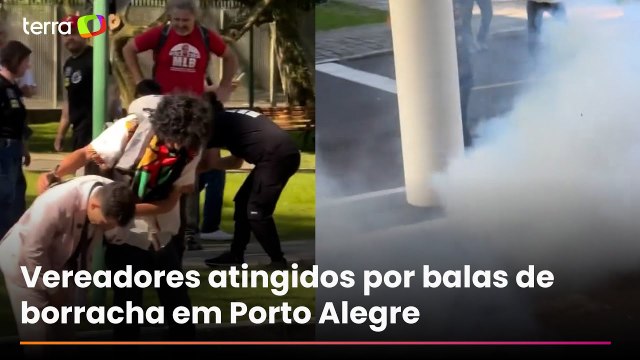 Balas de borracha e spray de pimenta atingem vereadores de Porto Alegre em confusão na Câmara