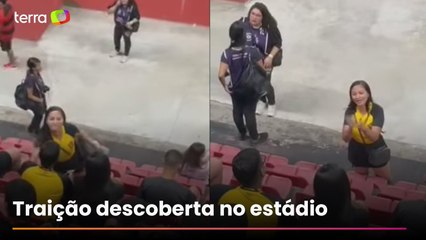 Mulher flagra companheiro com amante em jogo do Sport no Recife