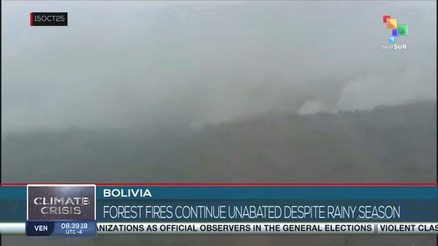 Bolivia, forest fires continue unabated despite rainy season