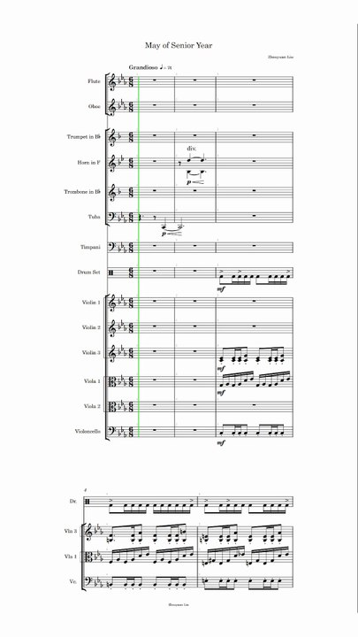 Original orchestral work May of Senior Year (2019.5.8-2019.5.23) (Vertical complete score)