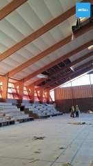 Sur le chantier de réhabilitation du gymnase de Saint-Germain-du-Corbéis