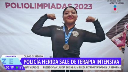 La policía Karen Alencaster sale de terapia intensiva tras ser herida en marcha