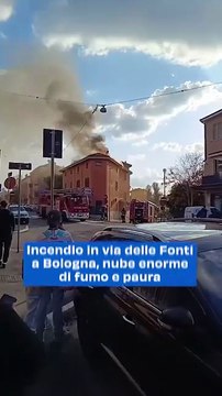 Incendio in via delle Fonti a Bologna, nube enorme di fumo e paura