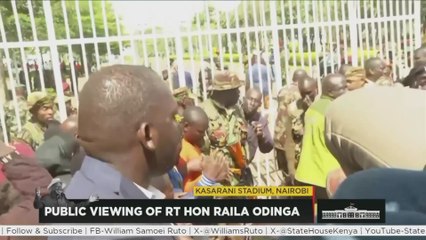 Eyewitness records moment police fire in air, lob tear gas to disperse mourners at Odinga viewing