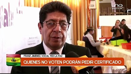 SEGUNDA VUELTA, VOTACIÓN SOLO CON CARNET DE IDENTIDAD