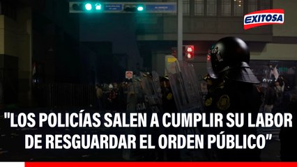 Máximo Ramírez sobre enfrentamientos: "Los policías salen a cumplir su labor de resguardar el orden público y esto es lo que reciben"