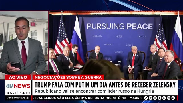Trump e Putin conversam por telefone um dia antes do encontro com Zelensky | TEMPO REAL