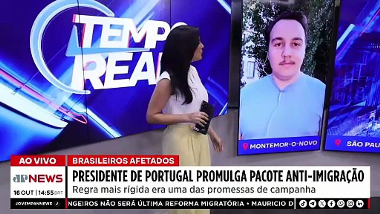 Presidente de Portugal promulga nova Lei dos Estrangeiros que afeta brasileiros | TEMPO REAL