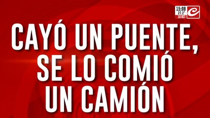 El transito está parado por la caída de un puente ¿Hasta cuando?