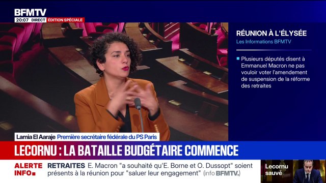 Budget 2026: Nous aurons un certain nombre d'exigences ; annonce Lamia El Aaraje, première secrétaire fédérale du PS Paris