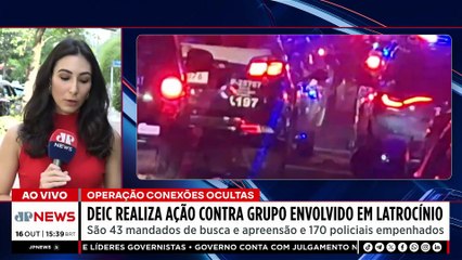 Polícia de SP cumpre mandados para desarticular quadrilha de latrocínios | TEMPO REAL