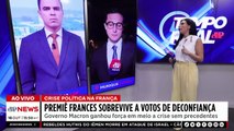 Premiê da França supera duas moções de desconfiança e governo Macron ganha fôlego | TEMPO REAL