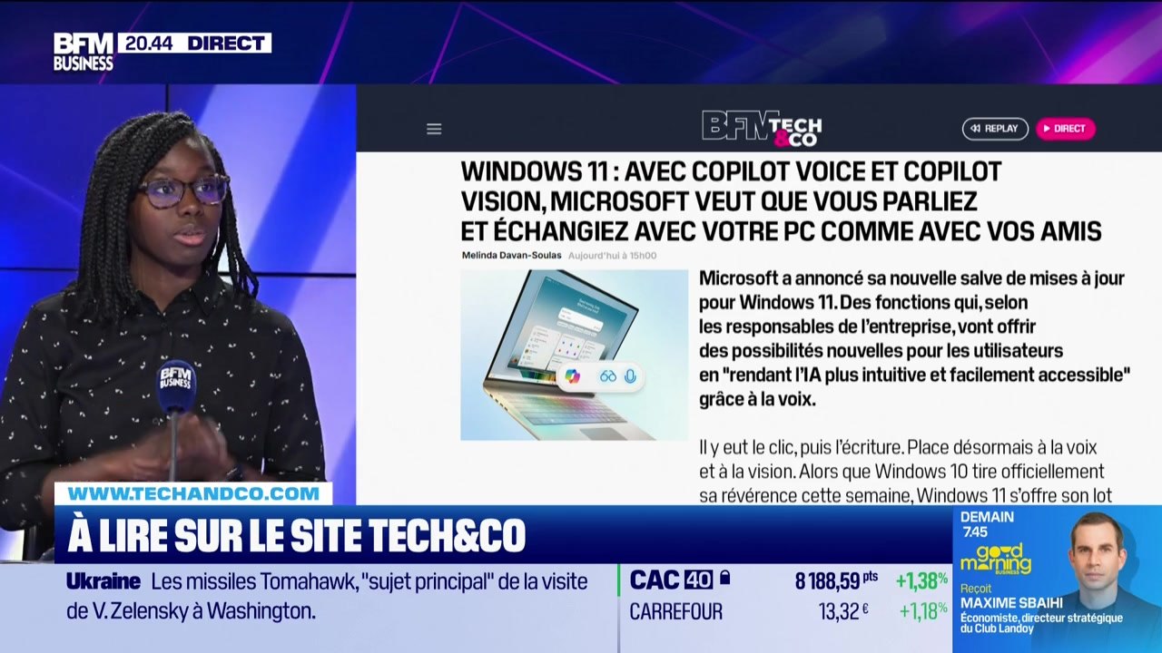 À lire sur le site Tech&Co : Windows 11 : avec Copilot Voice et Copilot Vision, Microsoft veut que vous parliez et échangiez avec votre PC comme avec vos amis, par Kesso Diallo - 16/10