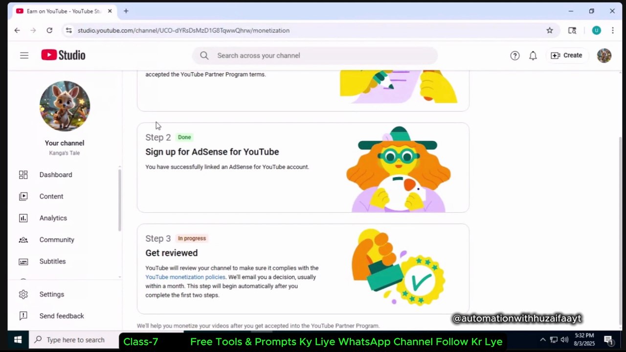 YouTube Automation Class-7 | Apply for Monetization & AdSense Complete Detail