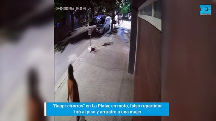 "Rappi-chorro" salvaje en La Plata: falso repartidor tiró al piso y arrastró a una mujer para robarle