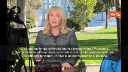 Portavoce Casa Bianca: Colloquio buono e produttivo tra Trump e Putin, incontro in vista