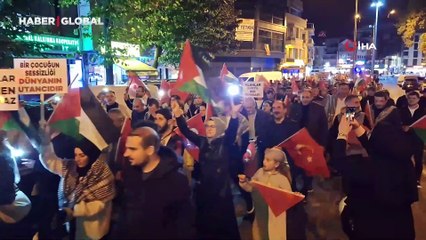 Yer Kırklareli: Gazze'ye destek yürüyüşü düzenlendi