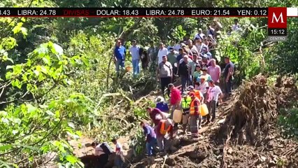 En Hidalgo, liberan carreteras, pero 84 localidades siguen aisladas tras derrumbes y desbordamientos