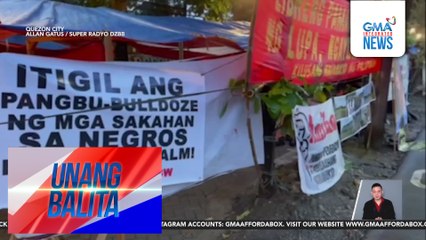 Mga magsasaka, nananatili sa harapan ng DAR bilang kilos-protesta kontra-katiwalian at pagpapabaya umano sa sektor ng agrikultura | Unang Balita
