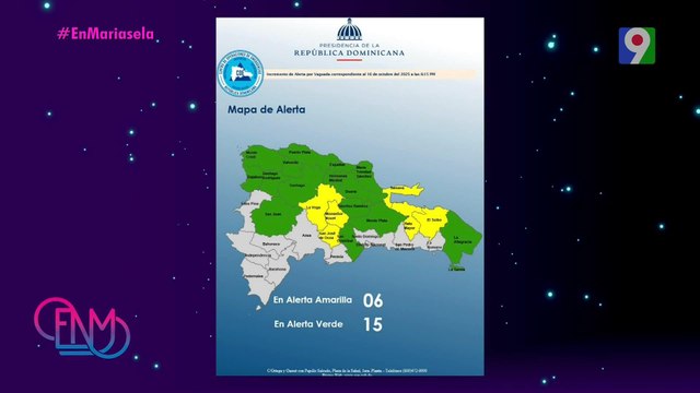 Seis las provincias en alerta amarilla por vaguada | ENM