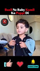 Basil Ne Baby Kamil Ko Pappi Di | Famous YouTubers Short | #maazsafder #cutebaby #family