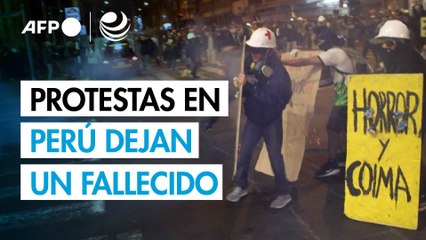 Masiva protesta deja un muerto y más de 100 heridos en Perú