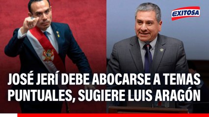 José Jerí no tendrá mucho tiempo y debe abocarse a temas puntuales, sugiere Luis Aragón