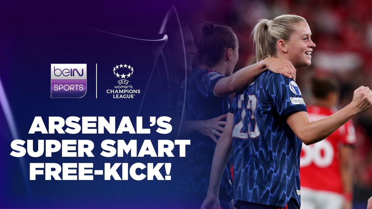 Arsenal's Kelly sets up Russo with intelligent free-kick! | UEFA Women’s Champions League Moments