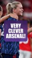 Chloe Kelly's super smart free-kick gets Arsenal another goal! #arsenal #chloekelly #WUCL #football #shorts