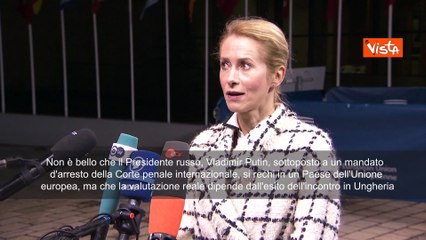 Kallas: "Non è bello che Putin vada in Ungheria per colloqui"