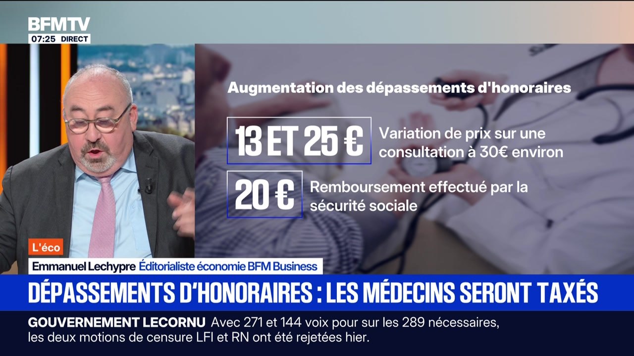 BFM éco : Dépassements d'honoraires, les médecins seront taxés - 17/10