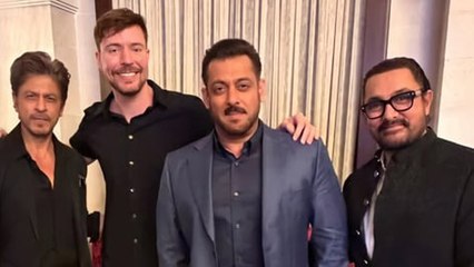 MrBeast Meets Salman, Shahrukh & Aamir Khan Photo Viral, Fans Shocking Reaction,Collaboration Reason