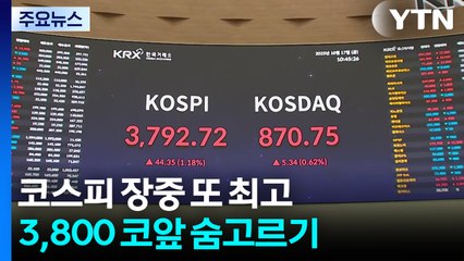 코스피, 최고치 경신 후 밀려...3,800 코앞 숨고르기 / YTN