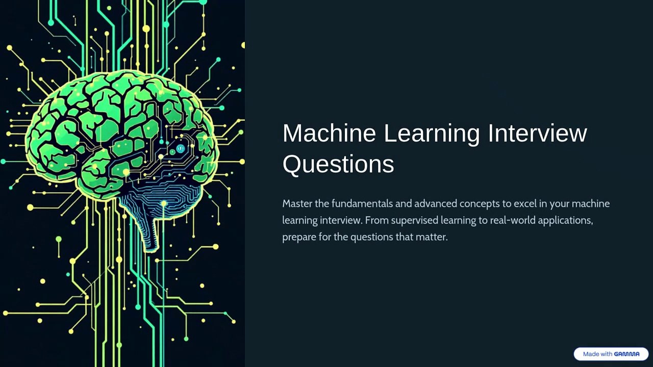 Machine Learning Interview Prep