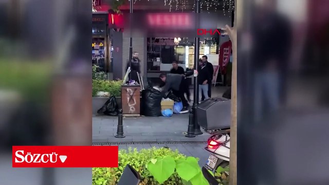 Kağıthane'de tekme tokat darbettiler; çöplerin üzerinde dövmeye devam ettiler