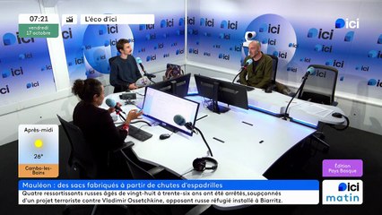 L'atelier de fabrication Don Quichosse à Mauléon fabrique des trousses à partir de chutes de tissu d'espadrilles