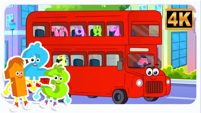 4K Wheels On The Bus Double Decker | Oh My Genius – Nursery Rhymes & Kids Songs | Children’s Educational Songs
