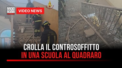 Crolla il controsoffitto in una scuola al Quadraro