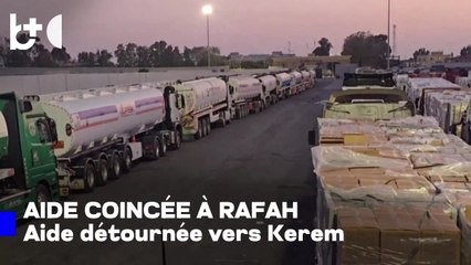 Camions d'aide humanitaire bloqués à la frontière, Israël maintient le passage fermé