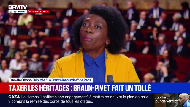 Danièle Obono (LFI): Yaël Braun-Pivet rejoint Jean-Luc Mélenchon sur la question de l'héritage