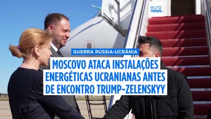 Ataques russos provocam apagões na Ucrânia enquanto Zelensky pede ajuda a Trump em Washington