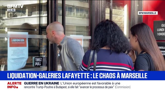 Bagarres, bousculades: la liquidation des Galeries Lafayette à Marseille tourne au désordre