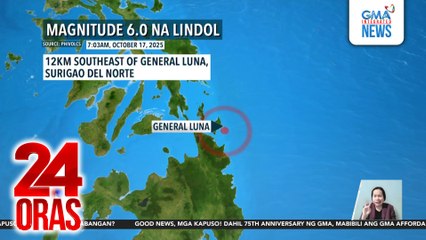 Magnitude 6 na lindol sa Surigao del Norte, naramdaman at naminsala pati sa ibang lugar | 24 Oras