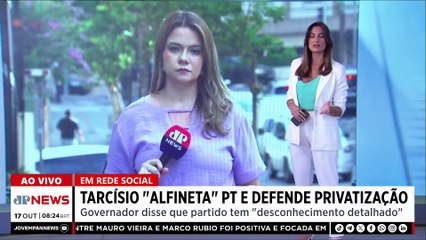 Tarcísio critica Lula e defende privatização de estatais; Deysi e Motta comentam