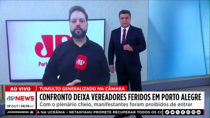 Vereadores saem feridos após confronto na Câmara de Porto Alegre