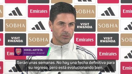 Arteta confirma que Martin Odegaard estará varias semanas de baja por una lesión de rodilla