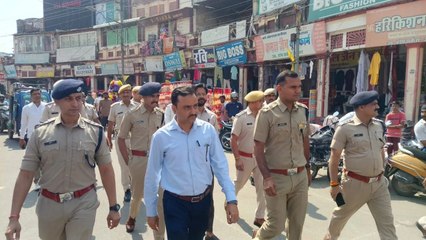 दीपावली पर अलवर पुलिस सतर्क, एसपी ने किया शहर का निरीक्षण
